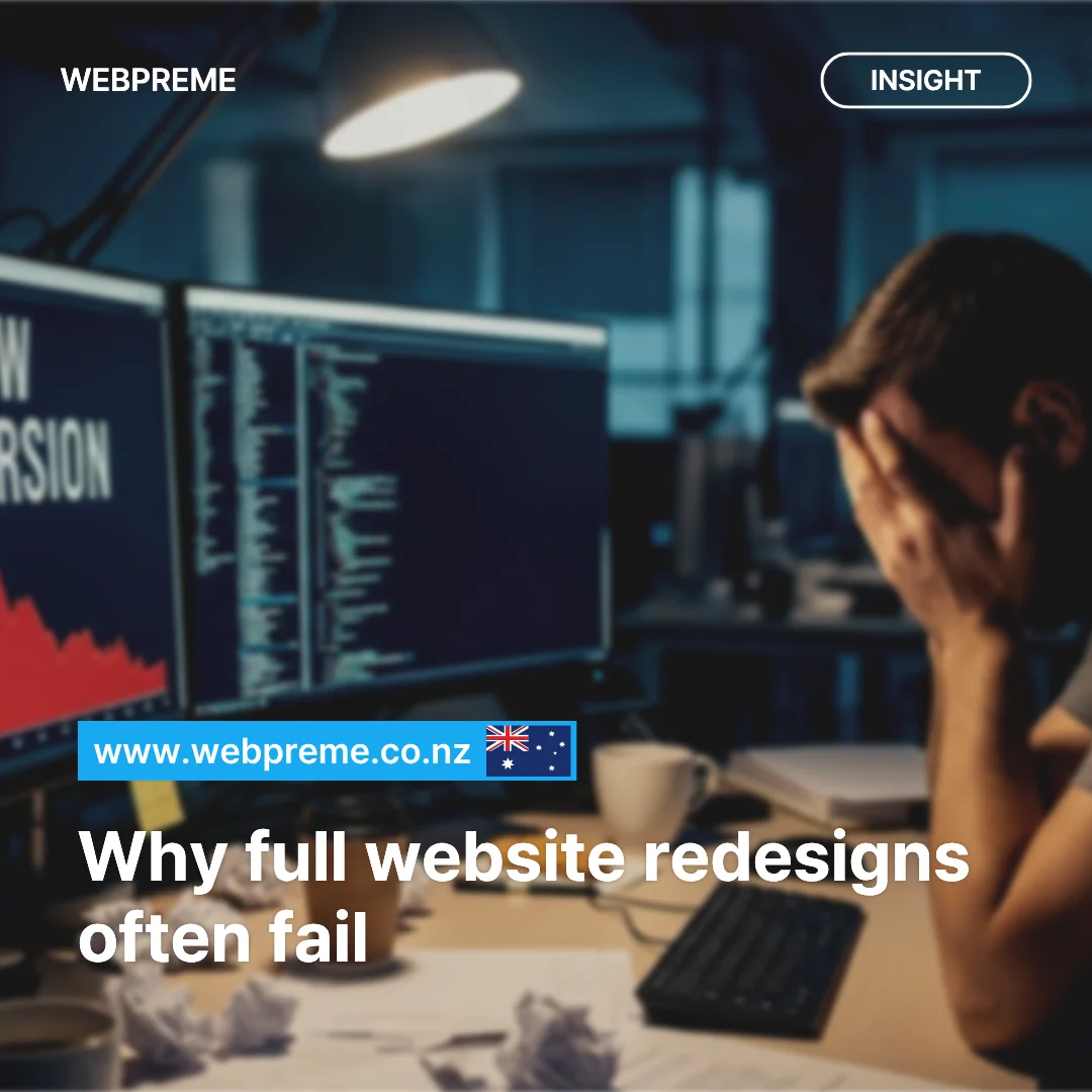 Why full website redesigns often fail