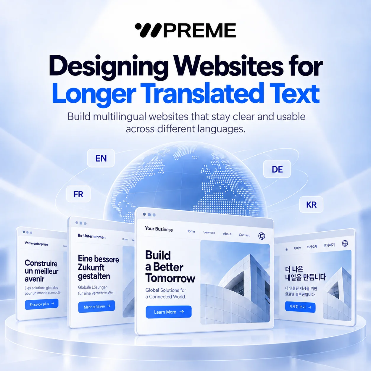 Designing Websites for Longer Translated Text
