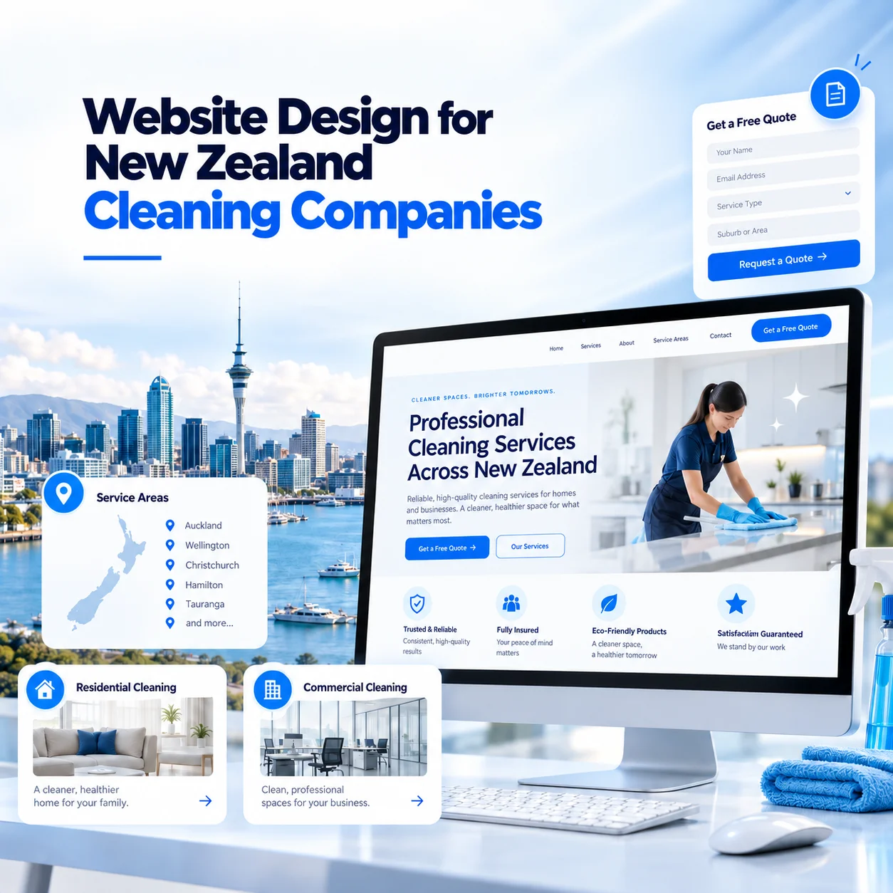 Website Design for New Zealand Cleaning Companies